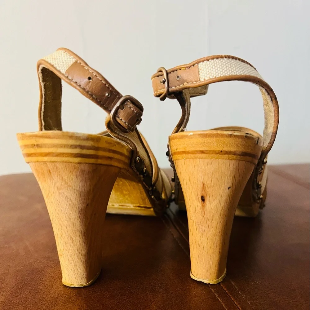 1970s Qualicraft Platform Sandals Made in Greece Size 8.5 EUC